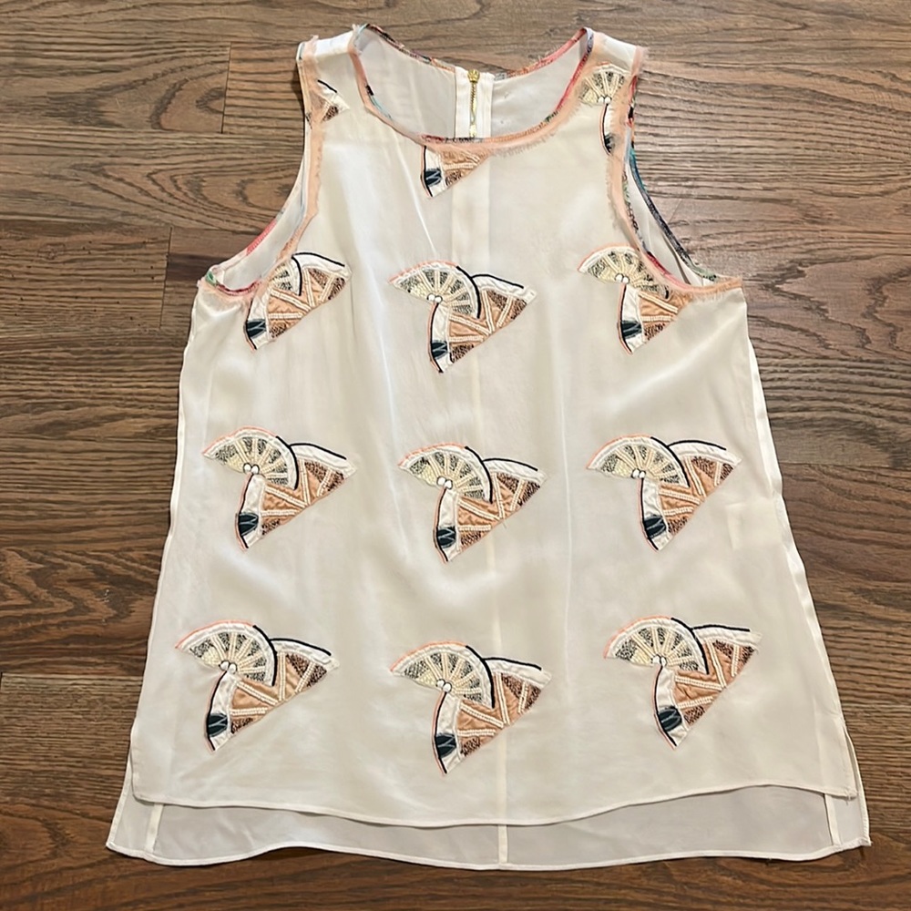 Nicole Miller Silk Blouse XS EUC